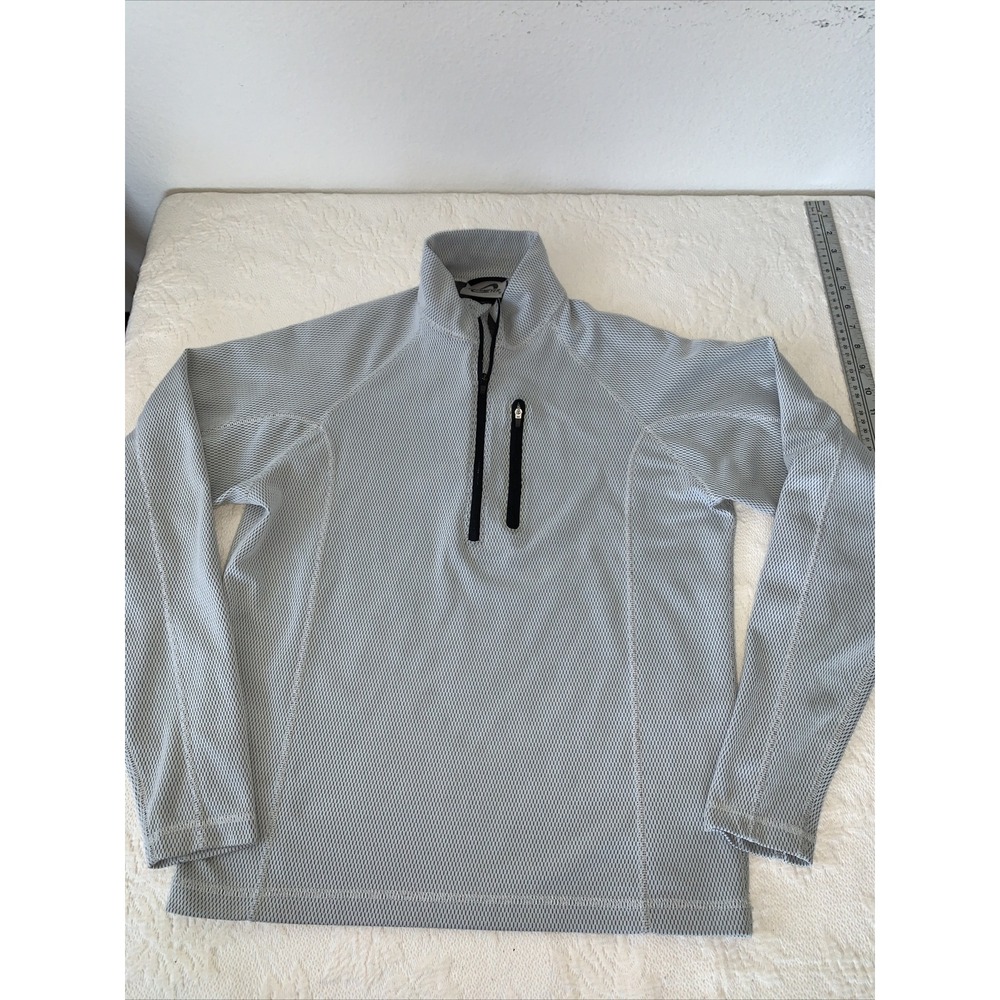 Obermeyer‎ 1/4 Zip  Mens Small Gray Performance Outdoors Active Running Pullover